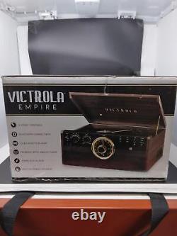Victrola Empire Mid-Century 6-in-1 Turntable 3 Speed Record Player, (Espresso)