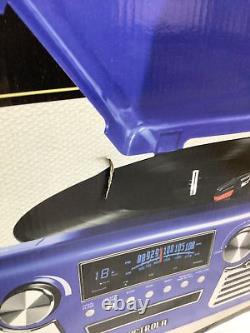 Victrola Haley Record Player V50-200 with Bluetooth and 3-Speed Turntable Blue