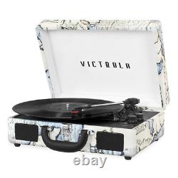 Victrola Journey Bluetooth Suitcase Record Player 3-Speed Turntable White