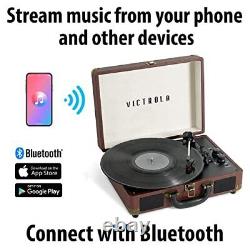 Victrola Journey+ Bluetooth Suitcase Record Player Dark Brown VSC-400SB-DBR-SDF