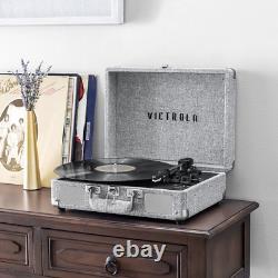 Victrola Journey+ Bluetooth Suitcase Record Player Vinyl Turntable Grey