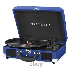 Victrola Journey Bluetooth Suitcase Record Player with 3-Speed Turntable Cobalt