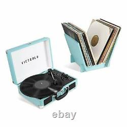 Victrola Journey+ Bluetooth Suitcase Record Player with Matching Record Stand