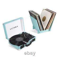 Victrola Journey+ Bluetooth Suitcase Record Player with Matching Record Stand C