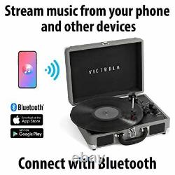 Victrola Journey+ Vintage 3-Speed Bluetooth Portable Suitcase Record Player w