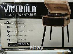 Victrola Liberty 5-in-1 BT Record Player Stand with 3-Speed Turntable NewithOpen b