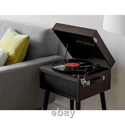 Victrola Liberty Bluetooth Record Player Stand with 3-Speed Turntable (Espresso)