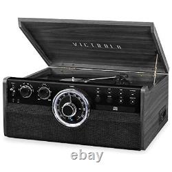 Victrola Mid Century 6-in-1 Bluetooth Record Player & Multimedia Center with