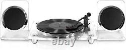 Victrola Modern Acrylic 2 Speed Turntable & Wireless Speakers Record Player NEW