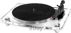 Victrola Modern Acrylic 2 Speed Turntable & Wireless Speakers Record Player NEW