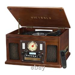 Victrola Navigator 8-In-1 Classic Bluetooth Record Player Turntable Black