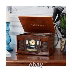 Victrola Navigator 8-in-1 Classic Bluetooth Record Player with USB Encoding a