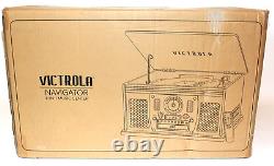 Victrola Navigator 8-in-1 Music Center Nostalgic Record Player CD Radio Espresso