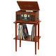 Victrola Navigator Bluetooth Record Player Multimedia Center With Matching Stand