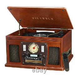 Victrola Navigator Bluetooth Record Player Multimedia Center with Matching Stand