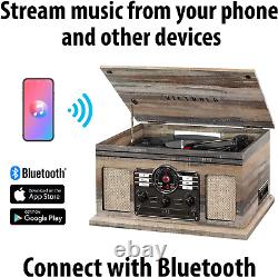 Victrola Nostalgic 6-In-1 Bluetooth Record Player & Multimedia Center with Built