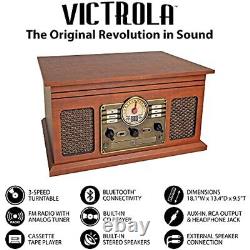 Victrola Nostalgic 6-in-1 Bluetooth Record Player & Multimedia Center,'The Kit