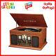 Victrola Nostalgic 6-in-1 Bluetooth Record Player & Multimedia Center With Bu
