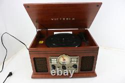 Victrola Nostalgic 6 in 1 Bluetooth Record Player Multimedia w Built in Speakers