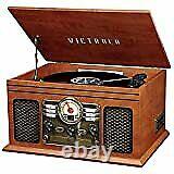 Victrola Nostalgic 6in1 Bluetooth Record Player & Multimedia Center with Built