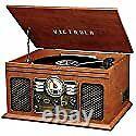 Victrola Nostalgic 6in1 Bluetooth Record Player & Multimedia Center with Built