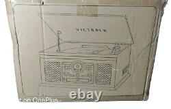 Victrola Nostalgic 7-In-1 Cherry Wood Record Player/Multimedia Center VTA-204B