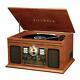 Victrola Nostalgic 7-in-1 Bluetooth Record Player & Multimedia Center With Bu