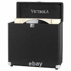 Victrola Parker Bluetooth Suitcase Record Player with 3-Speed Turntable Black