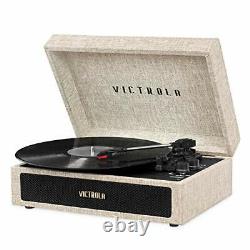 Victrola Parker Bluetooth Suitcase Record Player with 3-Speed Turntable Light