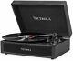 Victrola Parker Bluetooth Suitcase Record Player With 3-speed Turntable, Black