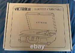 Victrola Portable Bluetooth Suitcase Record Player Turntable Farmhouse Shiplap