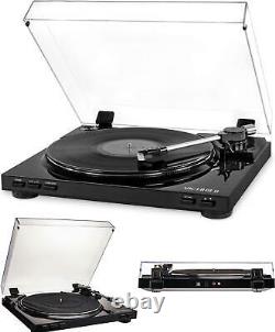 Victrola Pro Usb Record Player With 2-Speed Turntable And Dust Cover, Black Vpr