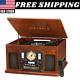 Victrola Record Player 8-in-1 Bluetooth Aux Usb Recording Cd Cassette Fm Radio