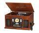 Victrola Record Player 8-in-1 Bluetooth Aux Usb Recording Cd Cassette Fm Radio