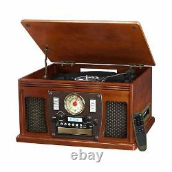 Victrola Record Player Bluetooth Turntable USB Encoding Entertainment Center New