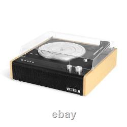 Victrola Record Player Retro-Style Dual Bluetooth Connectivity 3.5 mm Aux-In