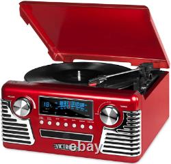 Victrola Retro Bluetooth Record Player Stereo Radio Vintage Classic CD Turntable