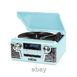 Victrola Retro Record Player with Bluetooth and 3-Speed Turntable, Turquoise