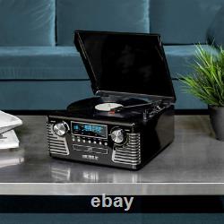 Victrola Retro Vinyl Record Player with Bluetooth and 3-Speed Turntable Black