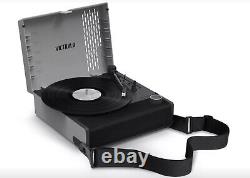 Victrola Revolution GO Three-Speed Portable Turntable with BT Slate Gray