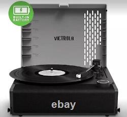 Victrola Revolution GO Three-Speed Portable Turntable with BT Slate Gray