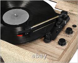 Victrola'S 4-In-1 Highland Bluetooth Record Player with 3-Speed Turntable with F
