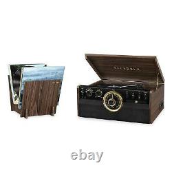 Victrola Turntable 6-in-1 Wood Bluetooth Record Player CD Player 3-Speed withStand