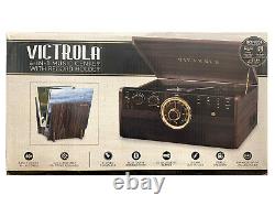 Victrola Turntable 6-in-1 Wood Bluetooth Record Player CD Player 3-Speed withStand