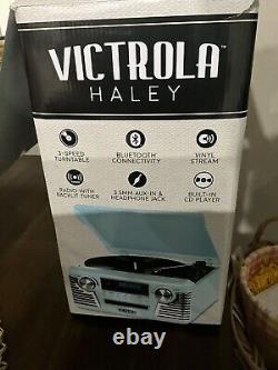 Victrola V50-200-TEL 3 Speed Bluetooth Turntable Teal Retro Mid-century NEW