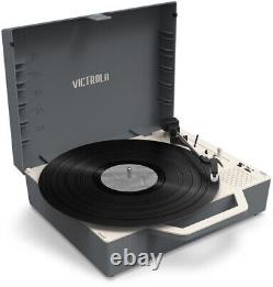 Victrola VSC-725SB-GRA Re-Spin Sustainable Suitcase Record Player Bluetooth Gra