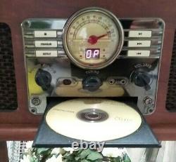 Victrola VTA-200B AM FM Radio Phonograph AUX Cassette CD 18 x 13.5 x 9.5