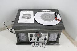 Victrola VTA-200B-GRY Nostalgic 6 In 1 Bluetooth Record Player w Vinyl Turntable