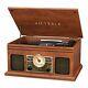 Victrola Vta-250b-mah 4-in-1 Nostalgic Bluetooth Record Player With 3-speed T