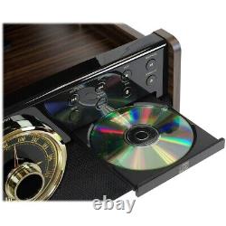 Victrola VTA-270PB 6-in-1 Bluetooth CD Player with 3-Speed Turntable with Stand